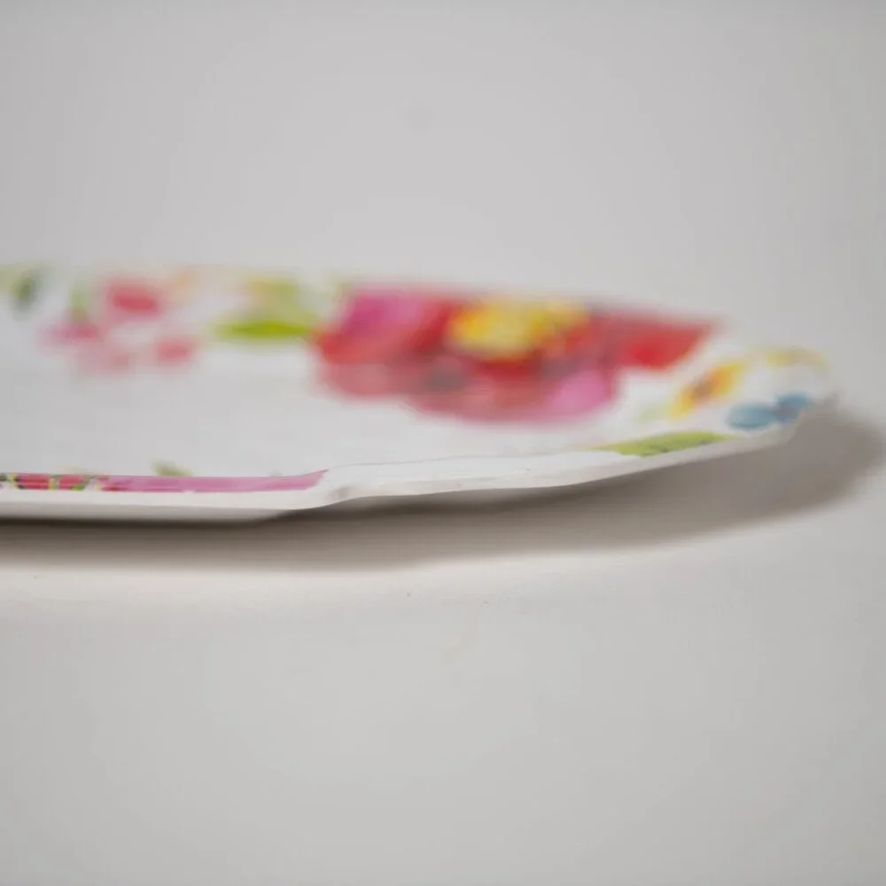Pier 1 Imports Tropical Parrot Plastic Melamine Serving Tray Dimpled